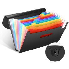 Organizzatore di documenti a fisarmonica, portadocumenti espandibile a 12 tasche, archiviazione di qualità professionale, organizer per ricevute