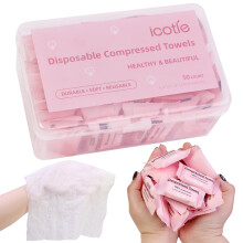 50 Pcs Compressed Towels with Soft SkinFriendly Texture for Travel Camping and Outdoor Use