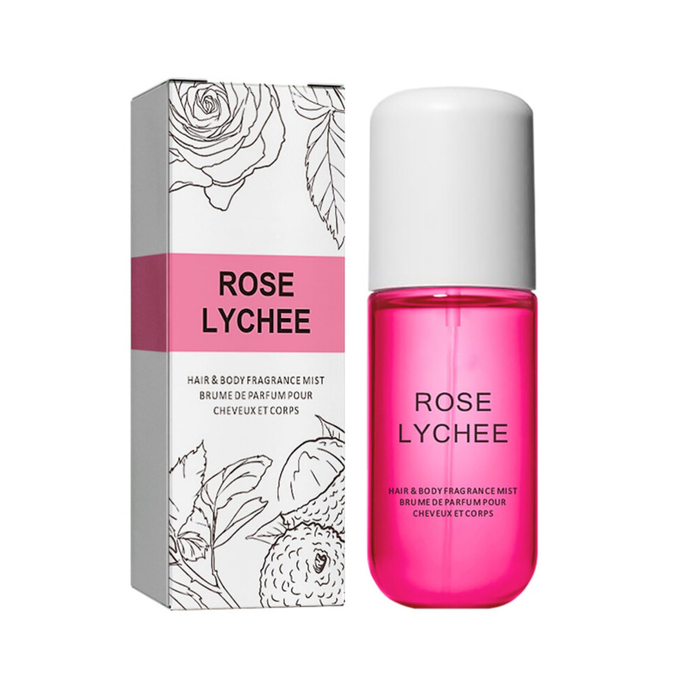 Rose Lychee Perfume Body Mist Long Lasting Hair and Body Fragrance Spray for Women and Men