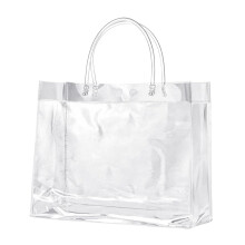 Bolsa de regalo de plástico transparente, espaciosa bolsa impermeable con asas para fiestas de cumpleaños, Navidad, despedidas de soltera, diseño