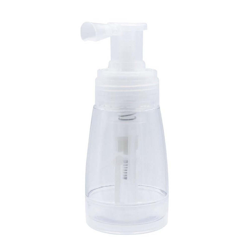 Powder Spray Bottle 180ml Refillable Clear Plastic Hair Fiber Applicator for Loose Powder and Dry Shampoo