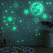 Glow in The Dark Ceiling Stickers, Create a Starry Sky with Luminous Wall Decals for Kids Room, Glowing Sky Decor for Bedroom Living Room, Waterproof