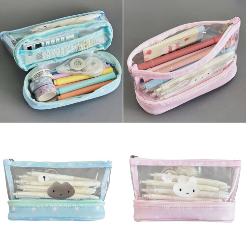 High Capacity Pencil Case Pen Pouches Water-Fish board rabbit 2