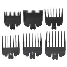 Clipper Guards Set for Wahl with Precision Length Control, 6 Pack Guide Combs 1/16' to 1/2' Black