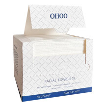 Extra Large Disposable Face Towels 10x12 Soft Thick Lint Makeup Remover Dry Wipes 50 Count
