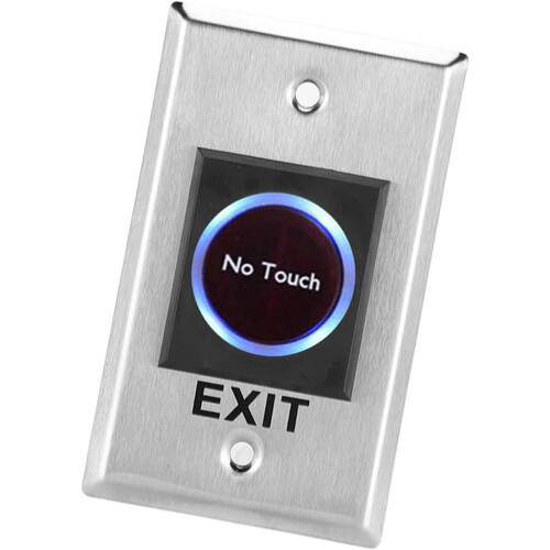 Touchless Infrared Exit Button with Blue Backlight, Stainless Steel Hands Door Release Sensor 1