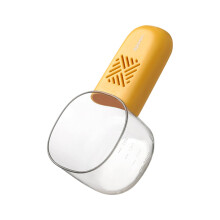 Pet Food Spoon Rice Measuring Spoon Multifunctional Scooping Tool With Scale For Powder Soybean Cats Dogs Yellow