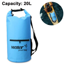 Sac de rangement léger et étanche, à fermeture enroulable résistante, idéal pour le rafting et le snowboard.