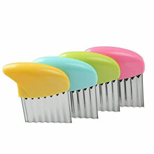 Stainless Steel Potato Crinkle Cutter with Sharp Wavy Blade and Ergonomic Grip for Fries and Vegetables