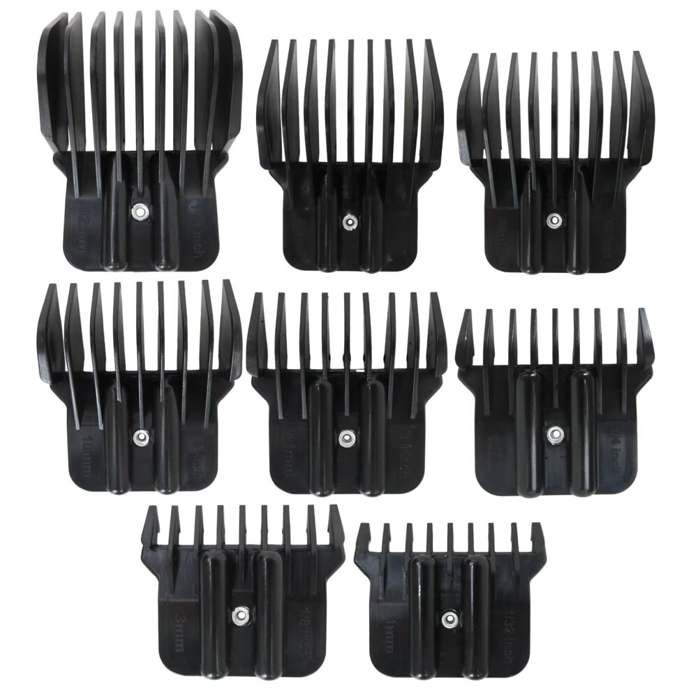 Clipper Guards Set 8 Sizes SnapOn Attachment Combs for Andis and Babyliss PRO Models
