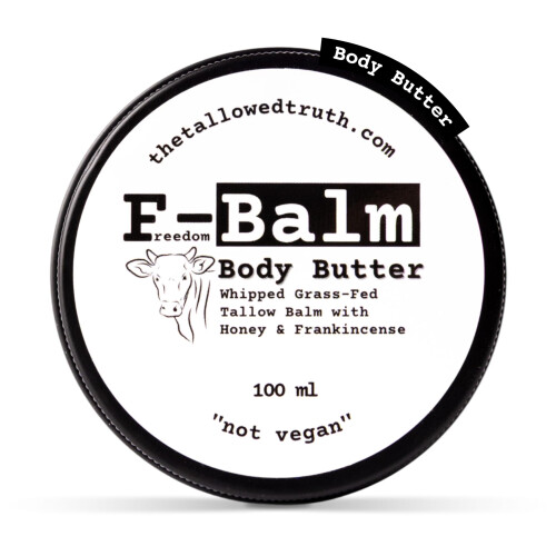 Grass Fed Tallow Body Butter Whipped Moisturizer Deep Hydration for Dry Skin 100ml