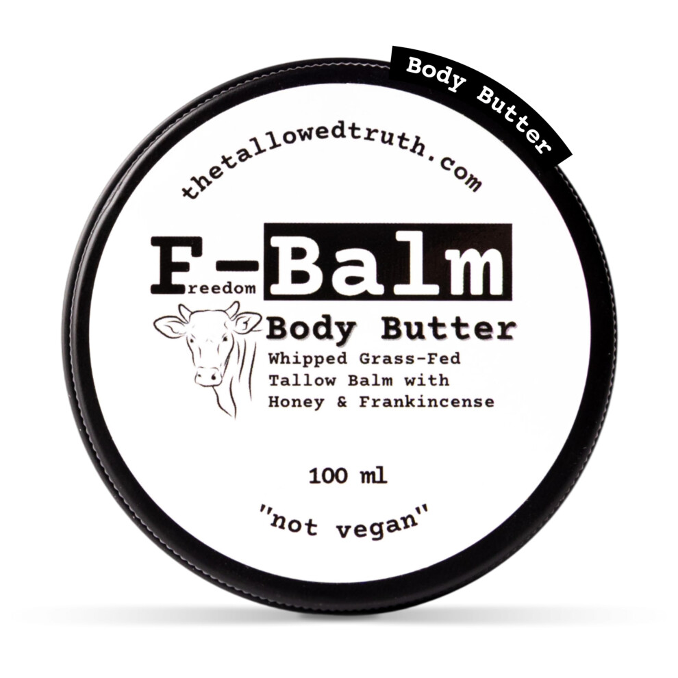 Grass Fed Tallow Body Butter Whipped Moisturizer Deep Hydration for Dry Skin 100ml