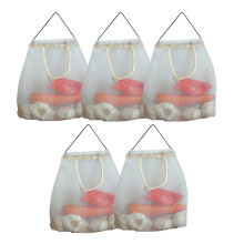 Sac de courses organisateur, sacs à provisions réutilisables en filet, lavables, en polyester et coton résistants, lot de 5, respirants
