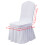 Jupe plissée élastique épaisse, housse de chaise de salle-Blanc 5