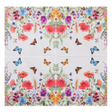 Floral Paper Napkins 80 Pack Colorful Butterfly Watercolor Design Wedding Table Napkins