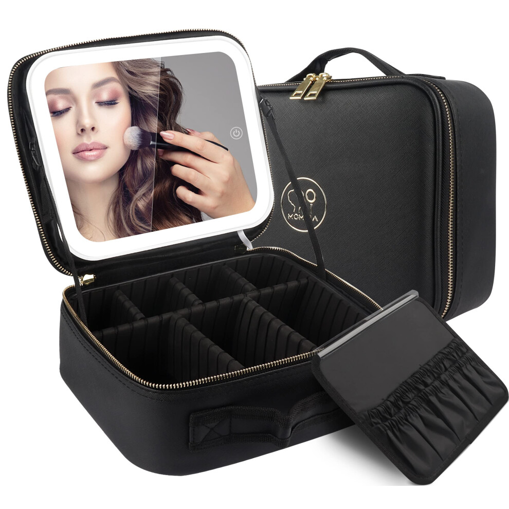 Mirrored and light make -up bag travel makeup train bag Cosmetic regulator
