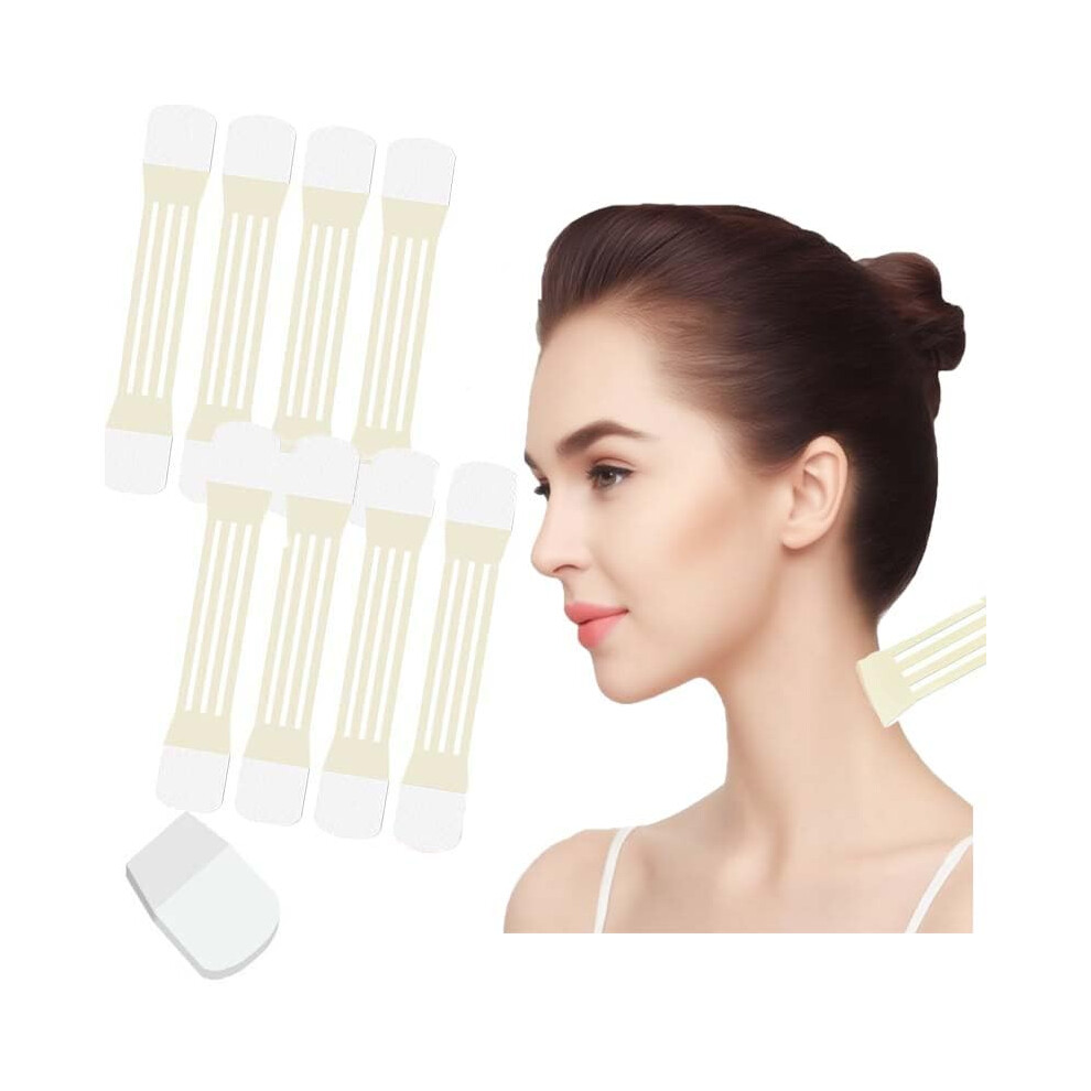 Invisible Neck Lift Tape Waterproof Instant Lifting for Sagging Skin Wrinkle Smoothing 8 Strips+40 Patches