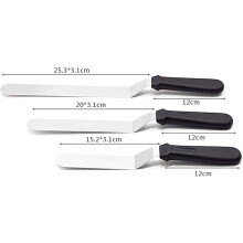 Decorate Like A Pro: Angled Icing Spatula Set, Stainless Steel Blades For Seamless Decorating, Ergonomic & Slip-Proof Handles, Non-Toxic &