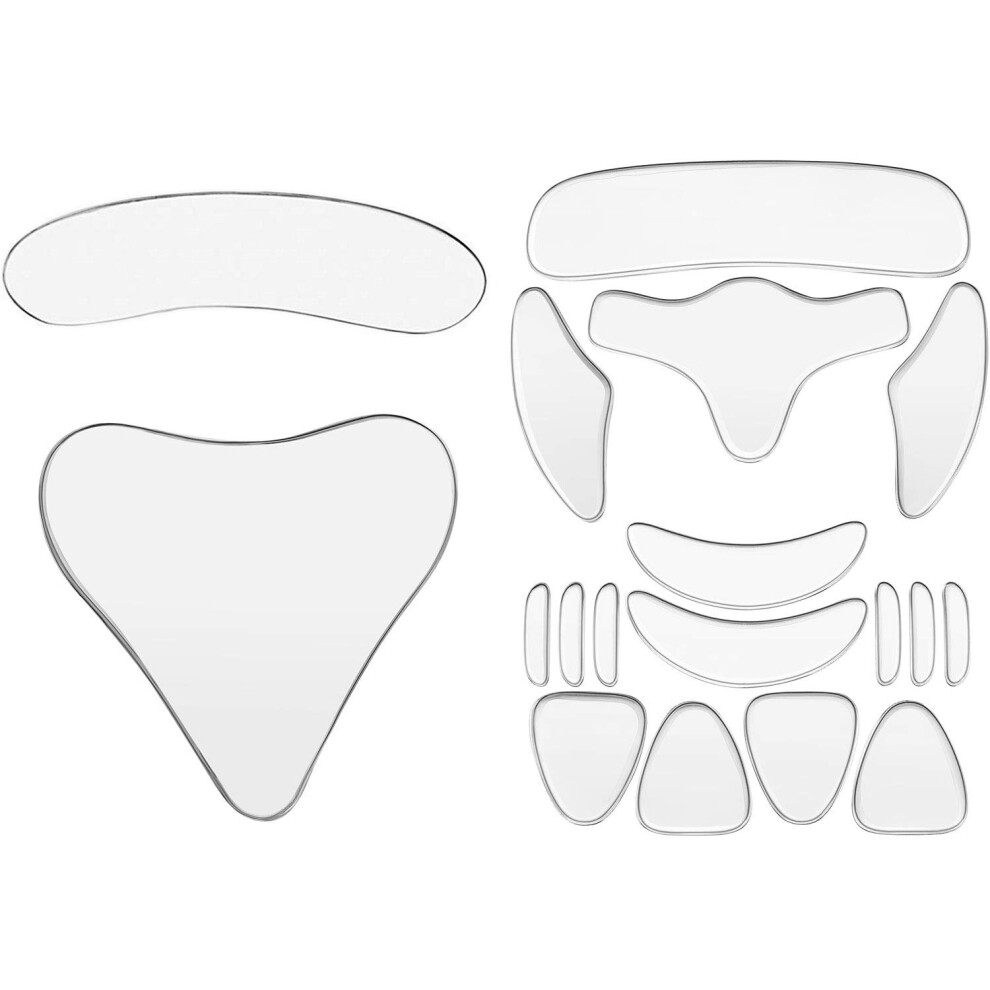 18 Pcs Anti Wrinkle Silicone Patches for Face Neck Chest Eye Reusable Pads for Anti Aging Skincare