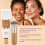 BB Cream Tinted Moisturizer SPF30, Full Coverage Lightweight Foundation with Brush, Natural, 2PCS 2