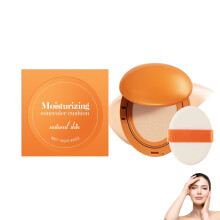 Korean BB Cushion Foundation Hydrating Dewy Finish 72H Long Wear Buildable Coverage for All Skin Tones Natural 0.63 Fl Oz