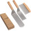 Stainless Steel Spatula Set Heavy Duty Grill and Griddle Tools with Wooden Handle Scraper 5