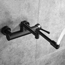 Pot Filler Faucet for Both Hot Cold Water, Solid Brass 360 Rotatable Faucet, Wall Mount Design for Commercial Restaurant Faucet and Home Kitchens