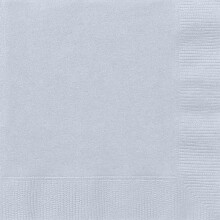 20 Pack Elegant Silver Party Napkins 33x33cm 2Ply Disposable Dinner Serviettes