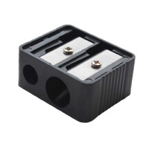 Dual Cosmetic Pencil Sharpener with Dual Size Holes for Eyeliner and Lip Liner Precision Shaping