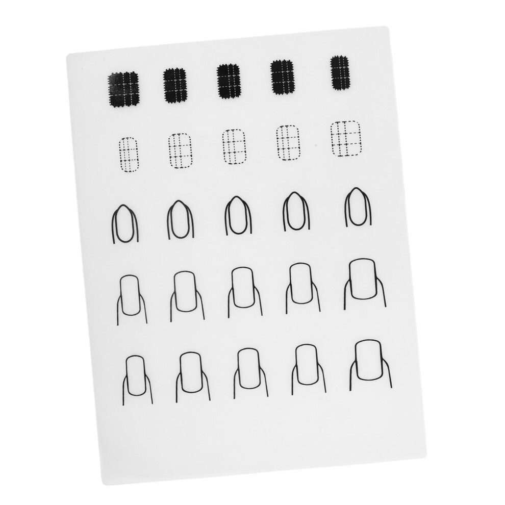 Nail Art Practice Mat Foldable Silicone Stamping Pad Translucent Manicure Sheet for Salon Beginners