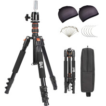 Mannequin Head Tripod Stand 59 Inch Adjustable Wig Stand with 360 Rotatable Head Black