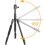 Mannequin Head Tripod Stand 59 Inch Adjustable Wig Stand with 360 Rotatable Head Black 5