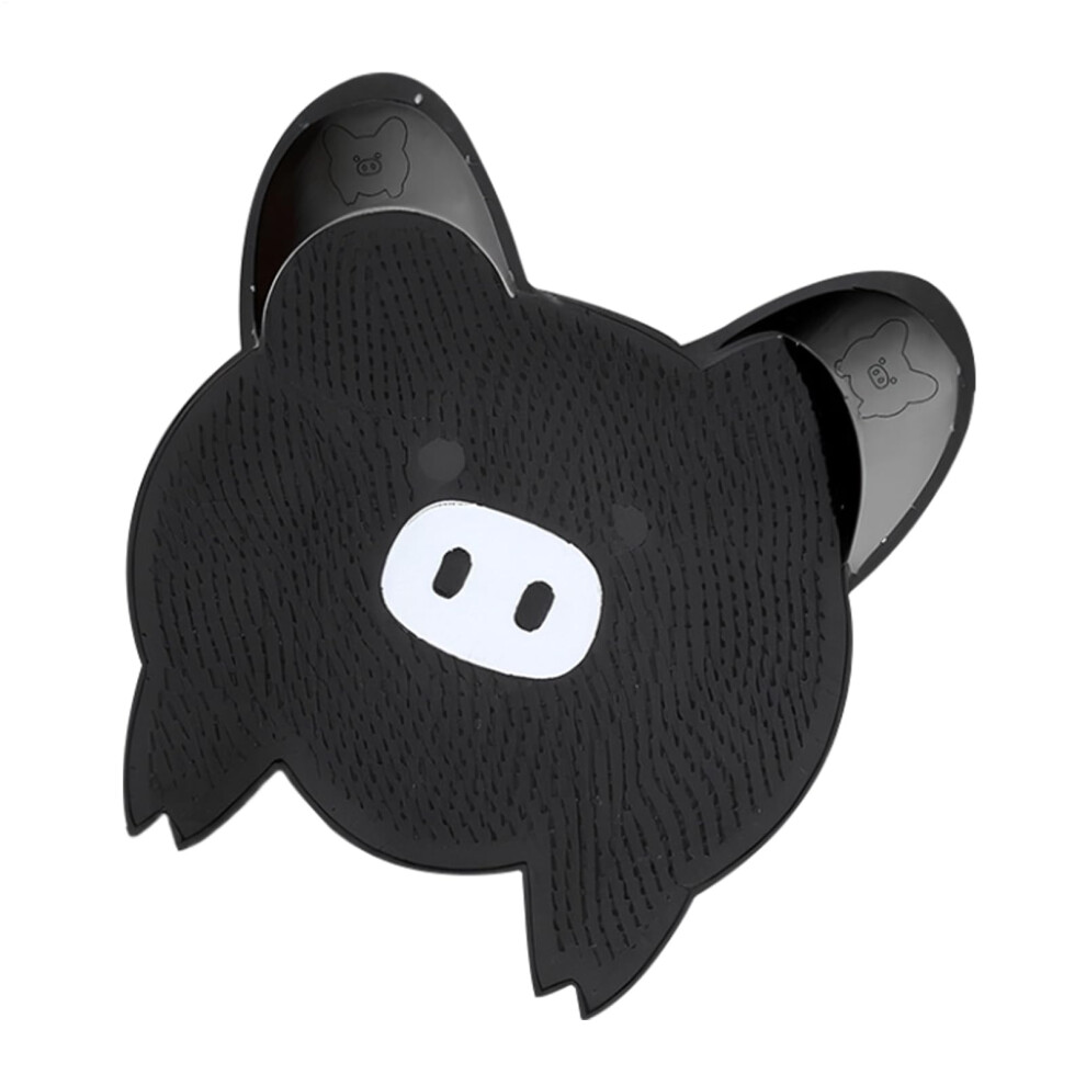 Black Silicone Shower Foot Scrubber With Nonslip Suction Grip For Gentle Dead Skin Removal,