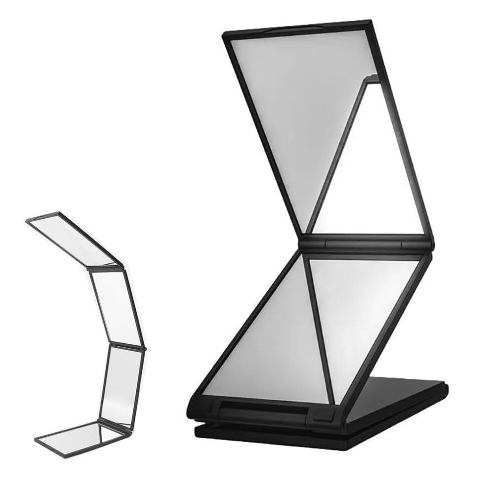 360 Degree Haircut Mirror with Foldable 4Way Design, HD Glass for Self Hair Cutting and Makeup