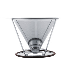 Cafetieră manuală cu picurator din oțel inoxidabil, filtru de cafea reutilizabil, filtru cu plasă dublă, filtru pentru cafea, pentru a