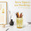 Makeup Brush Holder Thick Glass Organizer Cup 4.8' Tall Crystal Amber Vanity Storage Container 5