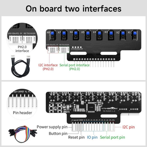 Infrared Line Tracking Sensor Module 8 Channel  Precision With Automatic Calibration Model A 1
