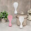 Rice Serving Spoon with Upright Handle, NonStick PP Paddle, Pink Kitchen Tool for Easy Cleaning 4