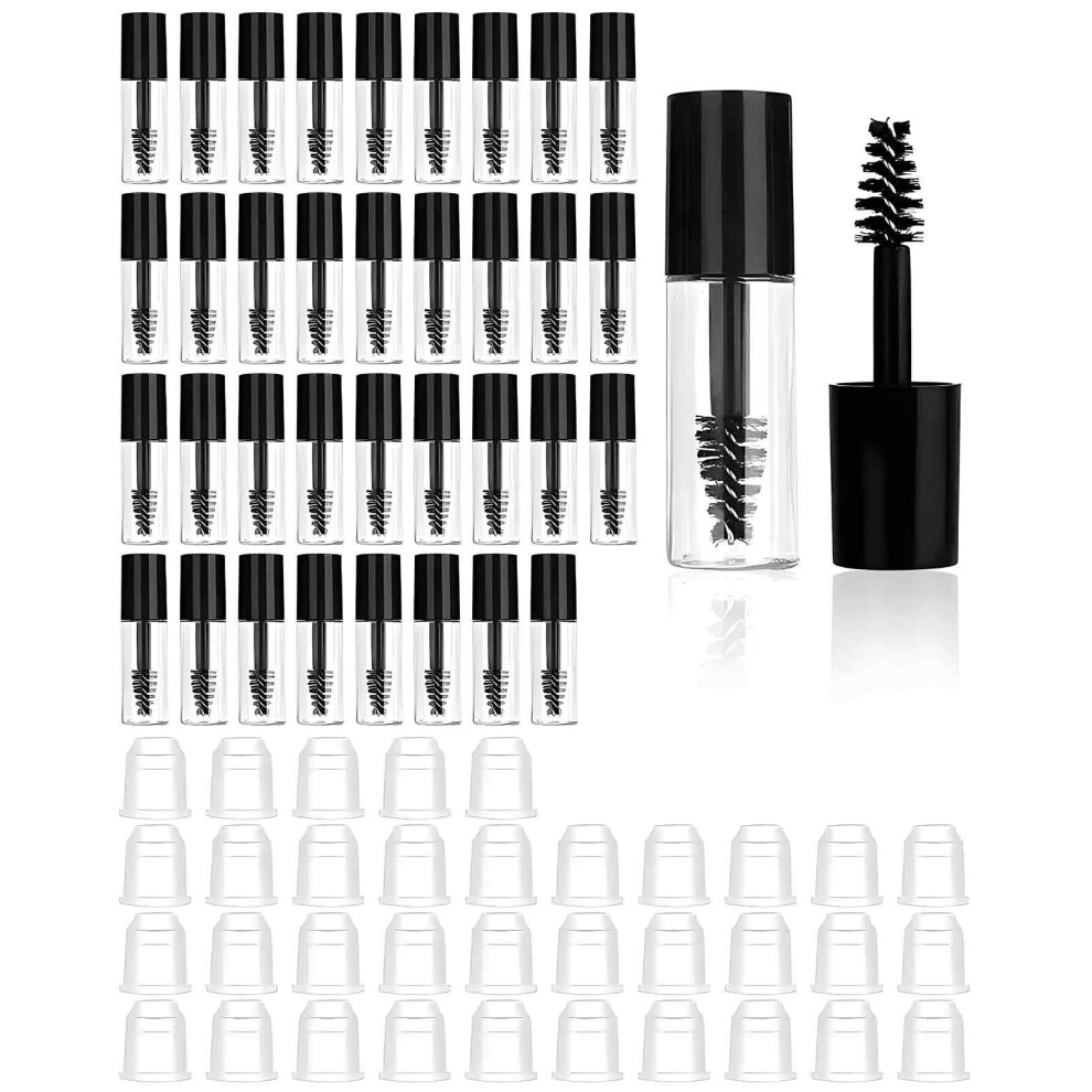 35PCS Empty Mascara Tubes with Wands, 3ml LeakProof Eyelash Serum Containers for Castor Oil