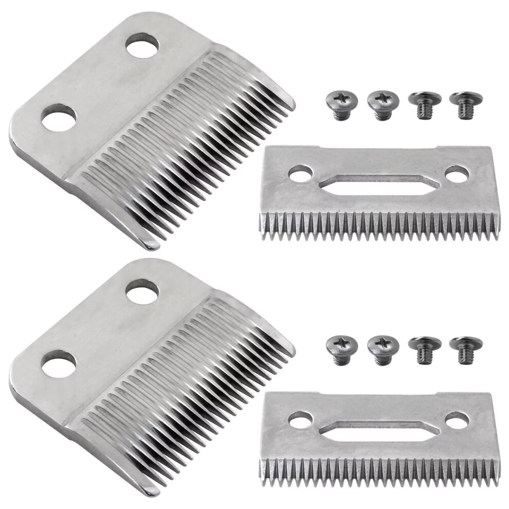 Replacement Blades 2Hole Precision Steel for Wahl Magic Clip Senior Clipper Rustproof 2 Pack