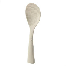 Silicone Cooking Spoon Heat Resistant 446F Non Stick Rice Spoon with Ergonomic Handle Khaki 1PC