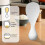 Rice Serving Spoon with Upright Handle, NonStick Durable PP, Easy Clean, White, 6.94 x 2.63 in 3