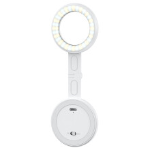 Pocket LED Light For Video Filming Attachable To Smartphones And Cameras White Compact Portable For Professional Look