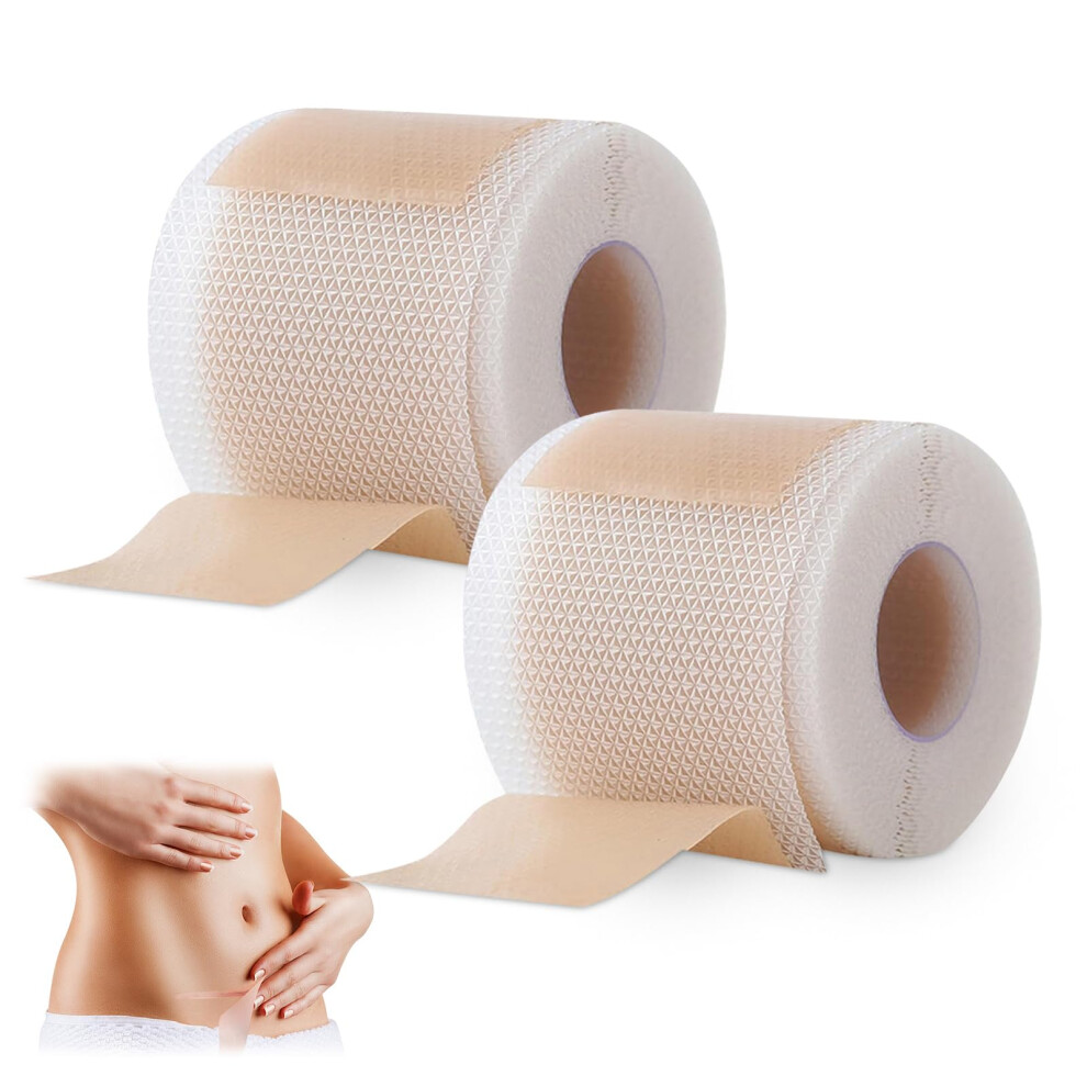 2PC Hyaluronic Acid Silicone Scar Tape for Scar  and Hydration, Waterproof, 1.6in x 60in