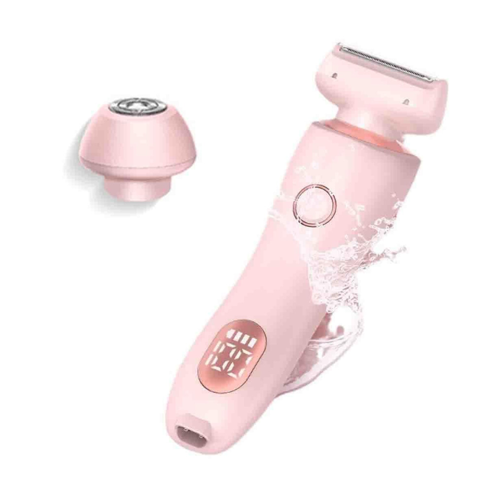 Pink Electric Shaver For Women, Wet And Dry Waterproof Razor With Rechargeable Bikini Trimmer,