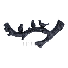 Crochets muraux style vintage avec oiseaux sur une branche, porte-manteau robuste en fonte pour cuisine et chambre, pour suspendre foulards et
