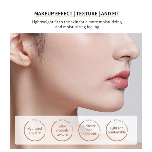 BB Cream Cushion Foundation 2 Shades LongLasting Waterproof Moisturizing Natural Finish 0.32oz 2