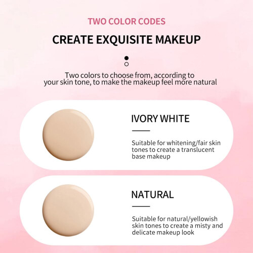 BB Cream Cushion Foundation 2 Shades LongLasting Waterproof Moisturizing Natural Finish 0.32oz 1