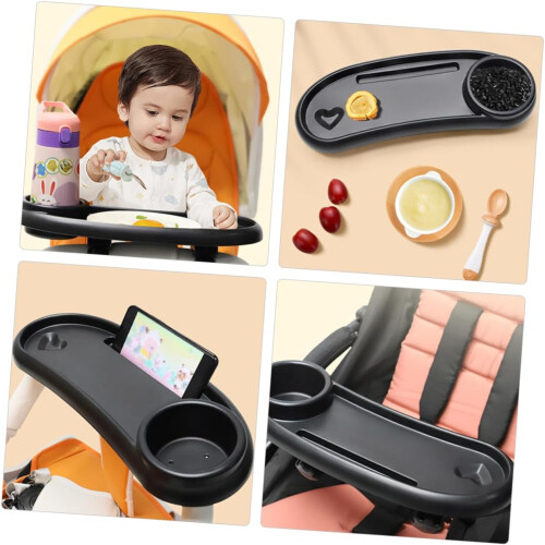 Removable Stroller Snack Tray With Drinks Holder Detachable Pram Tray For Pushchairs And Buggies 1