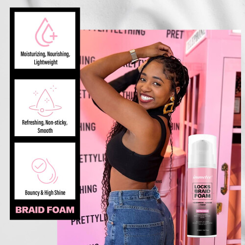 Braid Foam with Extra Hold,  Shine and Moisture for Twists and Locks, 150ml 1